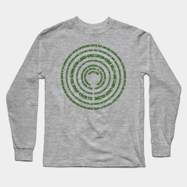 National Park - Tree Ring Long Sleeve T-Shirt by PodDesignShop